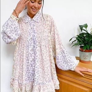 Free People Lost In You floral printed tunic dress in multi